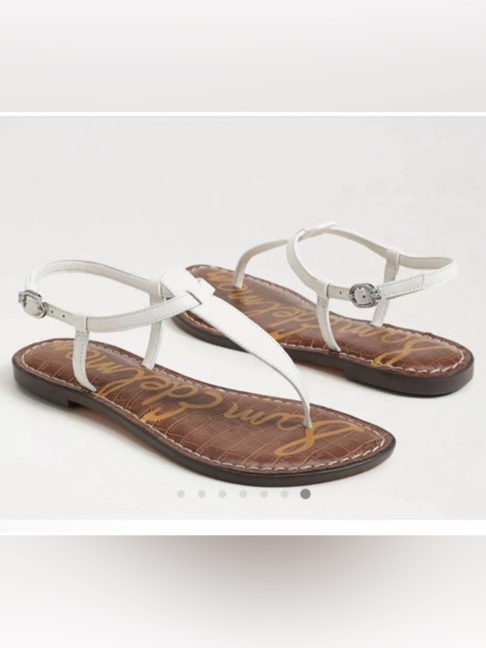 New Sam Edelman Gigi Thong Flat Sandals- White